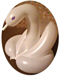 balloon twisting - swan design 